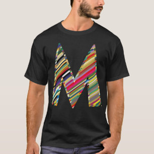 T-shirt LETTRE CAPITALE M Multicolore,