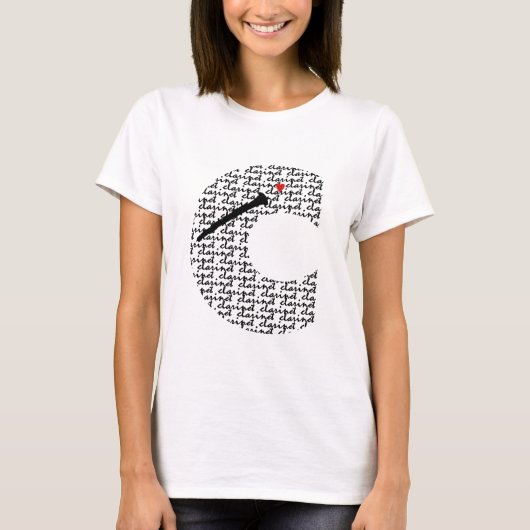 T-shirt LETTRE Clarinette C (Devant)