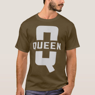 T-shirt Lettre costume Queen Q Couples correspondants Cade