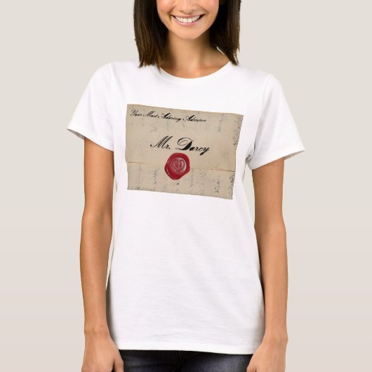 T-shirt Lettre d'amour de M. Darcy Regency (Devant)