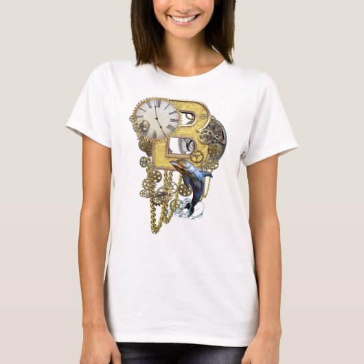 T-shirt Lettre d'anniversaire B Steampunk (Devant)
