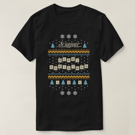 T-shirt Lettre de Noël Scrabble Pièces Douille Laide T-Sh (Design devant)