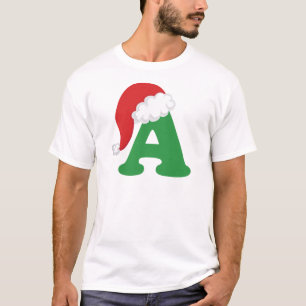 T-shirt Lettre de Noël une chemise d'alphabet
