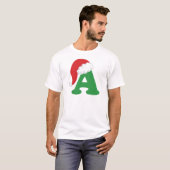T-shirt Lettre de Noël une chemise d'alphabet (Devant entier)