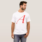 T-shirt Lettre d'écarlate A (pour l'athée) (Devant entier)