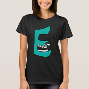 T-shirt Lettre d'émotion E Alphabet Lore