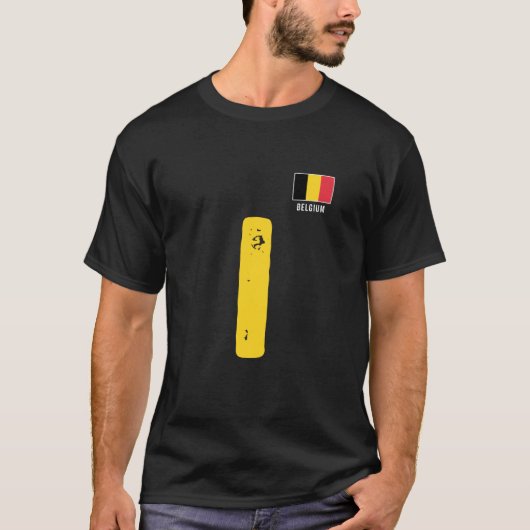 T-shirt LETTRE Drapeau Humain LIMITE Belgique (Devant)