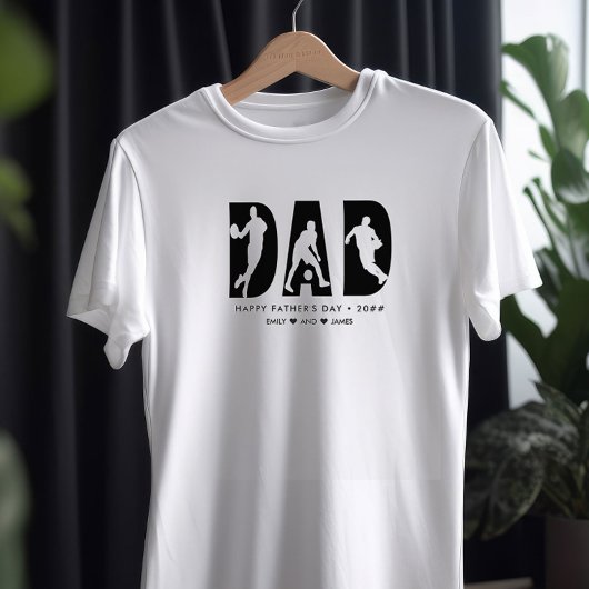 T-shirt Lettre du lecteur de basket-ball DAD - texte perso