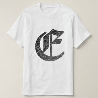 T-shirt Lettre "E" dans le style gothique