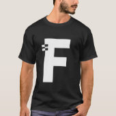 T-shirt Lettre F Alphabet initial Monogramme (Devant)