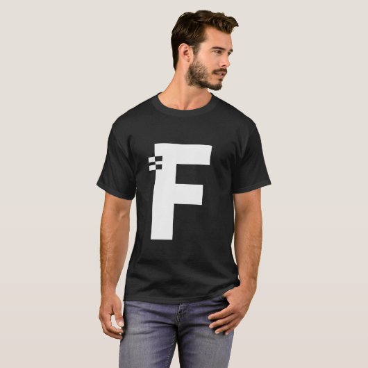 T-shirt Lettre F Alphabet initial Monogramme (Devant entier)