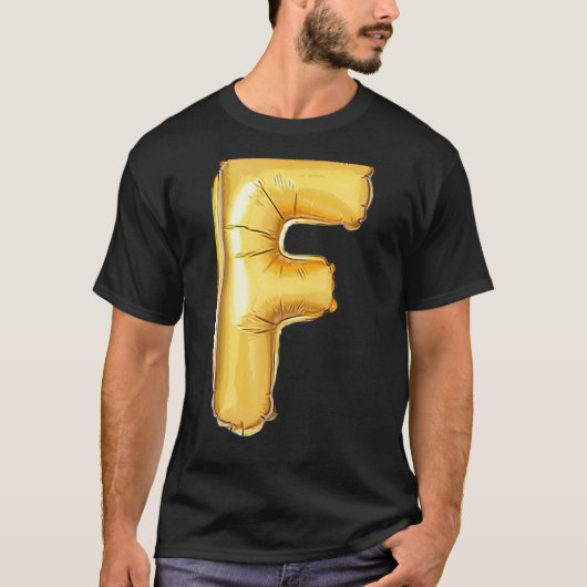 T-shirt LETTRE F MAJUSCULE PRÉALABLE CamouflET INITIAL (Devant)