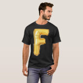 T-shirt LETTRE F MAJUSCULE PRÉALABLE CamouflET INITIAL (Devant entier)