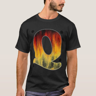 T-shirt Lettre flamboyante Q