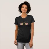 T-shirt LETTRE Florale OU MONOGRAPHIQUE D'OR (Devant entier)