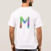 T-shirt Lettre fractale M monogramme (Dos)