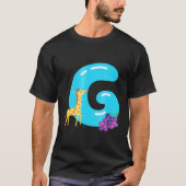 T-shirt Lettre G Giraffe Lettres Grape Avec Photos Tee (Devant)