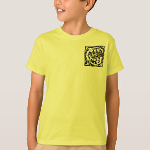 T-shirt Lettre G Monogramme médiéval Art Nouveau