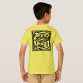 T-shirt Lettre G Monogramme médiéval Art Nouveau (Dos entier)
