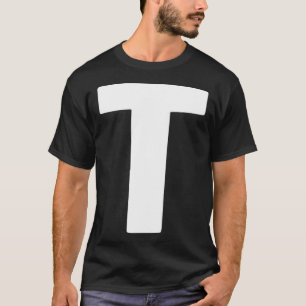 T-shirt Lettre grande et blanche audacieuse
