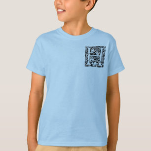 T-shirt Lettre H Monogramme médiéval Art Nouveau