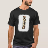 T-shirt Lettre imprimable J Lettre initiale J Leopard B (Devant)