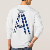 T-shirt Lettre Initiale A, Monogramme Moderne Design (Dos)