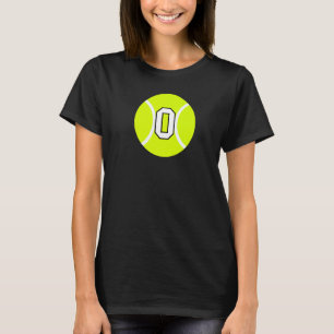 T-shirt LETTRE INITIALE DU BALLE DE Tennis O