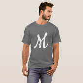 T-shirt LETTRE INITIALE GRECQUE CLAIR MONogramme Moderne (Devant entier)