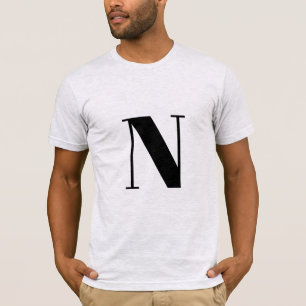 T-shirt Lettre initiale   Monogramme Moderne Design tendan