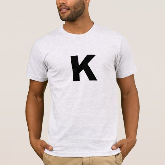 T-shirt Lettre initiale monogramme moderne tendance (Devant)