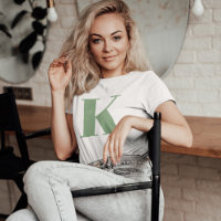 Lettre initiale | Monogramme Moderne Tendance Sage