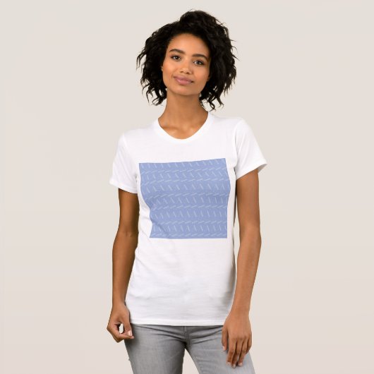 T-shirt LETTRE INITIALE MONOGRAPHIQUE A Bleu (Devant entier)