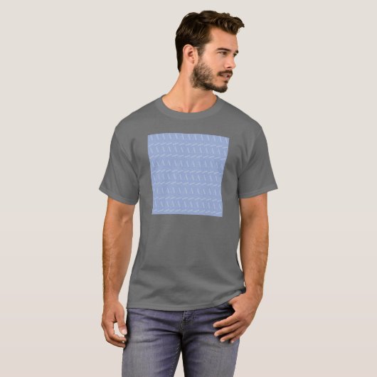 T-shirt LETTRE INITIALE MONOGRAPHIQUE A Bleu (Devant entier)