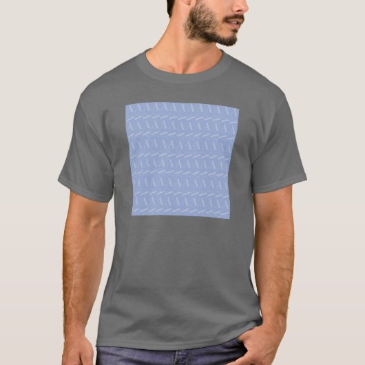 T-shirt LETTRE INITIALE MONOGRAPHIQUE A Bleu (Devant)