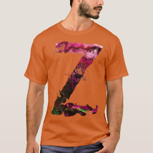 T-shirt LETTRE INITIALE PEINTE colorée Z