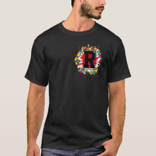 T-shirt Lettre initiale personnalisée de sensibilisation à