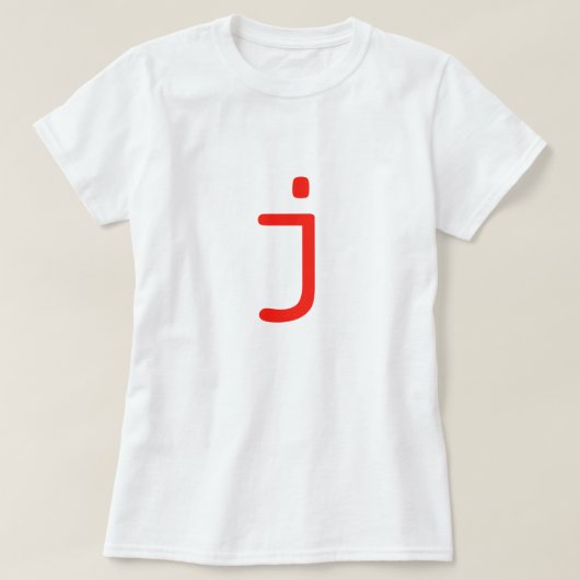 T-shirt Lettre j (Design devant)
