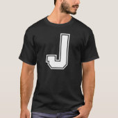 T-shirt Lettre J University Style Alphabet personnalisé (Devant)