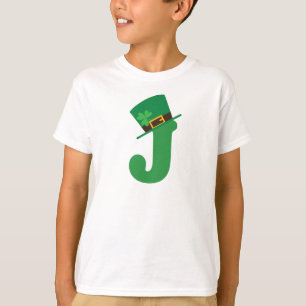 T-shirt LETTRE Jour de la Saint Patrick J Alphabet