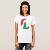T-shirt Lettre L alphabet de Noël (Devant entier)