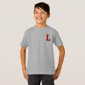 T-shirt Lettre L - Nom initial Alphabet Monogramme (Devant entier)
