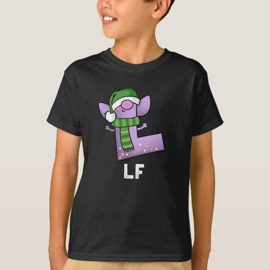 T-shirt Lettre Lf Funny L Pun Dark BG (Devant)