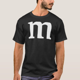 T-shirt Lettre M Alphabet Coque inférieur