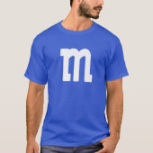 T-shirt Lettre M Alphabet Coque inférieur correspondant Ha (Devant)