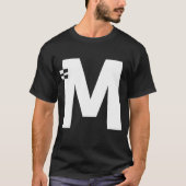 T-shirt LETTRE M Alphabet initial (Devant)