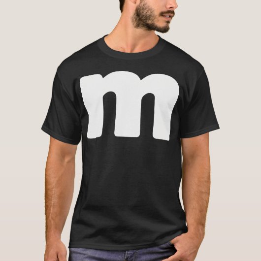 T-shirt Lettre M Groupes Halloween Matching Team Easy Lazy (Devant)