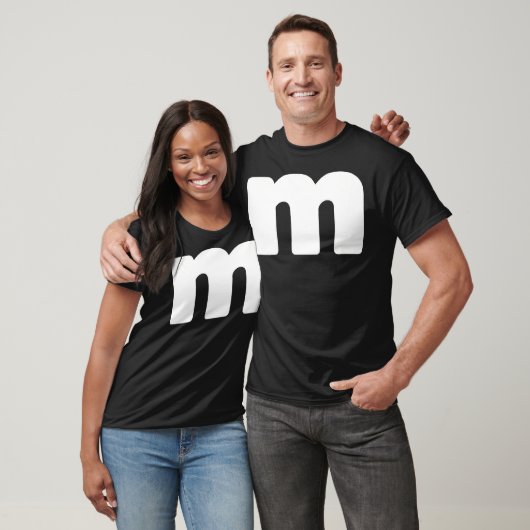 T-shirt Lettre M Groupes Halloween Matching Team Easy Lazy (Unisexe)