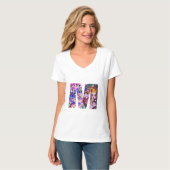 T-SHIRT LETTRE M MONOGRAMME MONOGRAMME DE LA MASQUÉRADE VÉ (Devant entier)