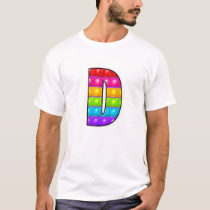T-shirt Lettre majuscule B Alphabet Funny Poppin Ki